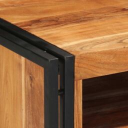 Berkfield Home Bedside Cabinet 40x40x59 cm Solid Wood Acacia in Brown - Size: 40 x 40 x 59 cm - thumbnail 6