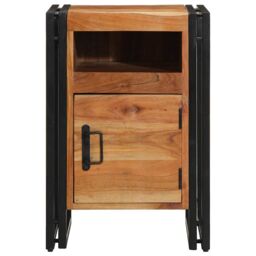 Berkfield Home Bedside Cabinet 40x40x59 cm Solid Wood Acacia in Brown - Size: 40 x 40 x 59 cm - thumbnail 3