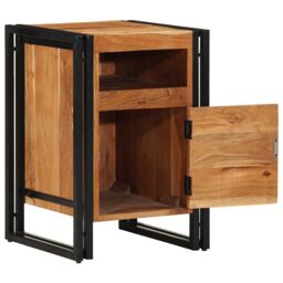 Berkfield Home Bedside Cabinet 40x40x59 cm Solid Wood Acacia in Brown - Size: 40 x 40 x 59 cm - thumbnail 2