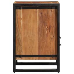 Berkfield Home Bedside Cabinet 40x40x59 cm Solid Wood Acacia in Brown - Size: 40 x 40 x 59 cm - thumbnail 4