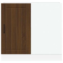 Berkfield Home Sink Base Cabinet Lucca Brown Oak Engineered Wood - thumbnail 5