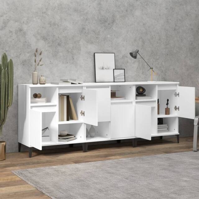 Berkfield Home Sideboards 3 pcs White 60x35x70 cm Engineered Wood - Size: 60 x 35 x 70 cm - image 1
