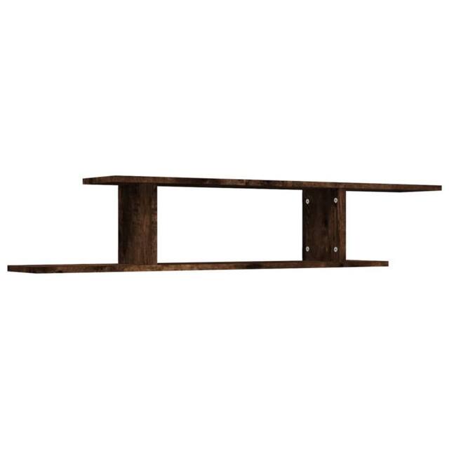 Berkfield Home Wall-Mounted TV Shelf Smoked Oak 125x18x23 cm Engineered Wood in Brown - Size: 125 x 18 x 23 cm - image 1