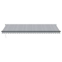 Berkfield Home Manual Retractable Awning Anthracite & White 600x300 cm in Black - thumbnail 3