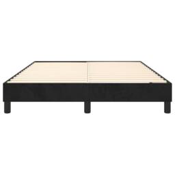Berkfield Home Box Spring Bed Frame Black 135x190 cm Double Velvet - thumbnail 5