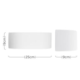 ValueLights Planter Glaze Pair of White Indoor Wall Lights - thumbnail 4