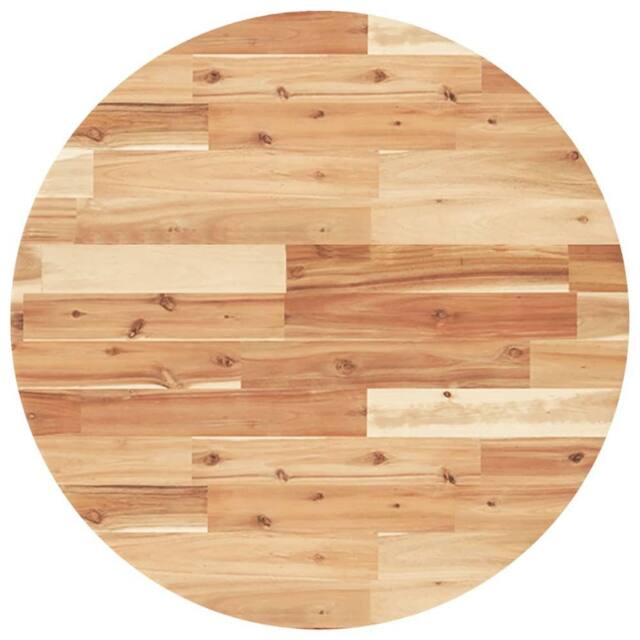 Berkfield Home Table Top Round √ò70x4 cm Solid Wood Acacia in Brown - Size: 70x4 cm - image 1