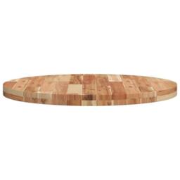 Berkfield Home Table Top Round √ò70x4 cm Solid Wood Acacia in Brown - Size: 70x4 cm - thumbnail 6