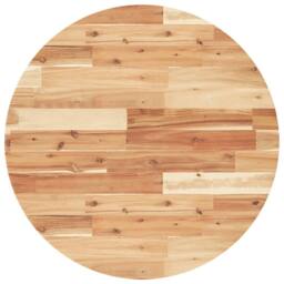 Berkfield Home Table Top Round √ò70x4 cm Solid Wood Acacia in Brown - Size: 70x4 cm - thumbnail 1