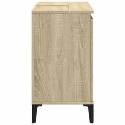 Berkfield Home Sink Cabinet Sonoma Oak 58x33x60 cm Engineered Wood in Light Oak - Size: 58 x 33 x 60 cm - thumbnail 5
