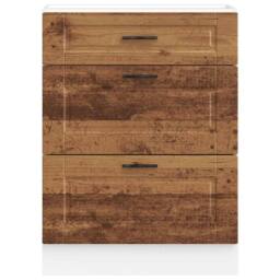 Berkfield Home Kitchen Base Cabinet Porto Old Wood Engineered Wood in Brown - thumbnail 4