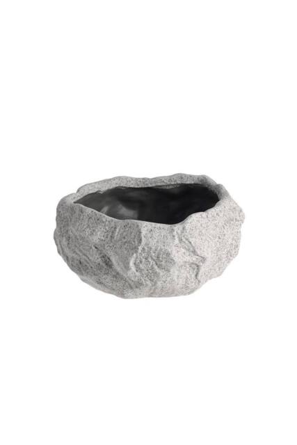 KDMD Rough Textured Grey Ceramic Planter 18cm - image 1