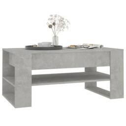 Berkfield Home Decorative Coffee Table Concrete Grey 102x55x45 cm Engineered Wood - Size: 102 x 55 x 45 cm - thumbnail 6