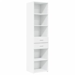 Berkfield Home Highboard White 45x42.5x185 cm Engineered Wood - thumbnail 2