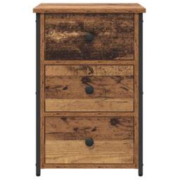 Berkfield Home Old Wood Table Old Wood MDF, Particle Board, Metal Medium in Brown - thumbnail 6