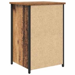 Berkfield Home Old Wood Table Old Wood MDF, Particle Board, Metal Medium in Brown - thumbnail 8