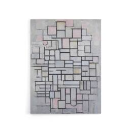 "Artery8 Composition No IV Abstract Mondrian Vintage Canvas Wall Art in Grey - Size: W18"" x H24""" - thumbnail 1