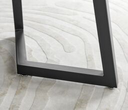FurnitureboxUK Carson White Marble Effect Dining Table & 6 Pesaro Silver Chairs in Navy - thumbnail 7