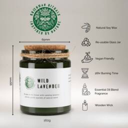Serenityy Night Time Soy Candle - Wolf's Moon in Green - Size: 0.5m x 1m - thumbnail 5