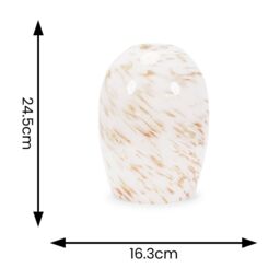 ValueLights India Confetti Glass with Gold Fitting Easy Fit Lamp Shade in White - thumbnail 5
