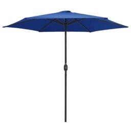 Berkfield Home Outdoor Parasol with Aluminium Pole 270x246 cm Azure Blue - thumbnail 2