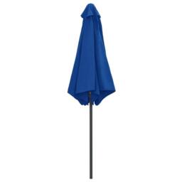 Berkfield Home Outdoor Parasol with Aluminium Pole 270x246 cm Azure Blue - thumbnail 4