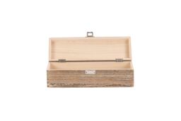 Red Hamper Single Bottle Oak Effect Wooden Box in Brown - thumbnail 4