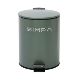 simpa 5L Slim Soft-Closing Pedal Dustbin in Green - thumbnail 1
