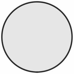 Berkfield Home Wall Mirror Black √ò 40 cm Round - thumbnail 1