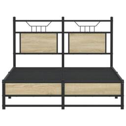 Berkfield Home Decorative Bed Frame without Mattress Sonoma Oak 120x200 cm Engin in Brown - Size: Small Double - thumbnail 6