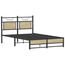 Berkfield Home Decorative Bed Frame without Mattress Sonoma Oak 120x200 cm Engin in Brown - Size: Small Double - thumbnail 1