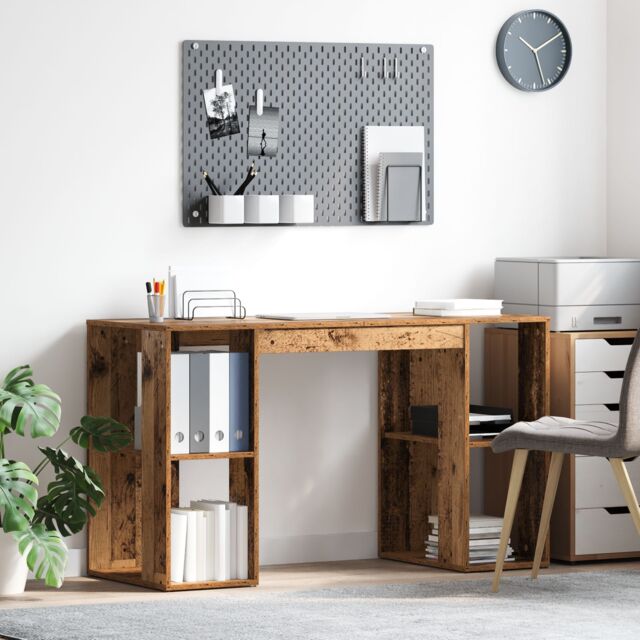 Berkfield Home Brown Writing Desk Old Wood Solid Reclaimed Wood Standard - image 1
