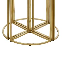 Orsina Versatile Design Nesting Tables, Elegant Round Top Nesting Tables, Sturdy & Durable Modern Nesting Table in Gold - thumbnail 5