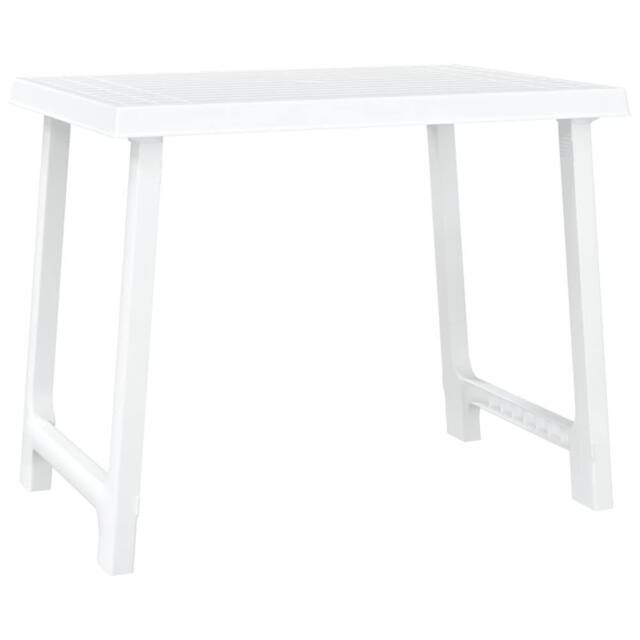 Berkfield Home Camping Table White 79x56x64 cm PP Wooden Look - Size: 79 x 56 x 64 cm - image 1
