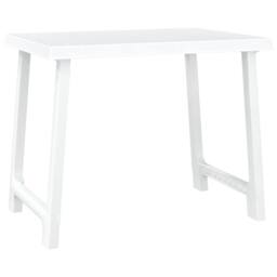 Berkfield Home Camping Table White 79x56x64 cm PP Wooden Look - Size: 79 x 56 x 64 cm - thumbnail 1