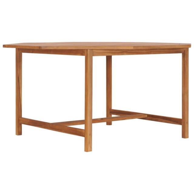 Berkfield Home Garden Table 150x150x75 cm Solid Teak Wood in Brown - Size: 150 x 150 x 75 cm - image 1