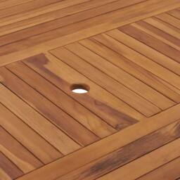 Berkfield Home Garden Table 150x150x75 cm Solid Teak Wood in Brown - Size: 150 x 150 x 75 cm - thumbnail 6