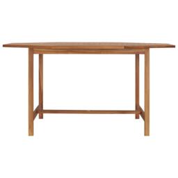 Berkfield Home Garden Table 150x150x75 cm Solid Teak Wood in Brown - Size: 150 x 150 x 75 cm - thumbnail 2
