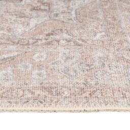 Kukoon Washable Runner Rug Beige Vintage Long Hallway Carpet Mat 60cm x 240cm - Size: 60 cm x 240 cm - thumbnail 3