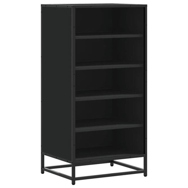 Berkfield Home Shoe Rack Black 48x38x97.5 cm Engineered Wood - image 1