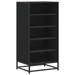 Berkfield Home Shoe Rack Black 48x38x97.5 cm Engineered Wood - thumbnail 1