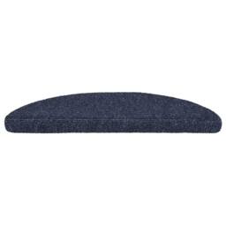 Berkfield Home 15 pcs Self-adhesive Stair Mats Needle Punch 56x17x3 cm Blue - Size: Medium - thumbnail 3