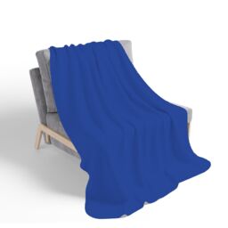 Warren Reed - Designer Christmas Gingerbread House Sherpa Blanket in Blue - Size: Large - thumbnail 2