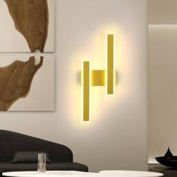 COMELY Indoor Wall Lights, 32W Modern Acrylic Wall Lights, Warm White 3000K in Gold - thumbnail 3