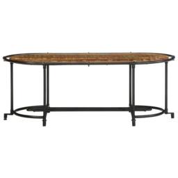 Berkfield Home Coffee Table 110x55x40 cm Solid Wood Reclaimed in Brown - Size: 110 x 55 x 40 cm - thumbnail 4