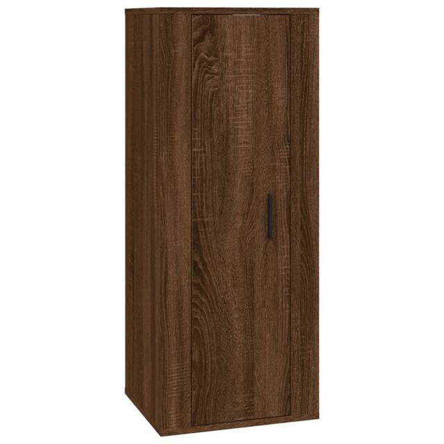 Berkfield Home Wall Mounted TV Cabinet Brown Oak 40x34, 5x100 cm - image 1