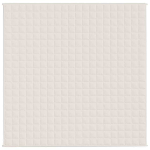 Berkfield Home Weighted Blanket Light Cream 200x200 cm 13 kg Fabric - image 1