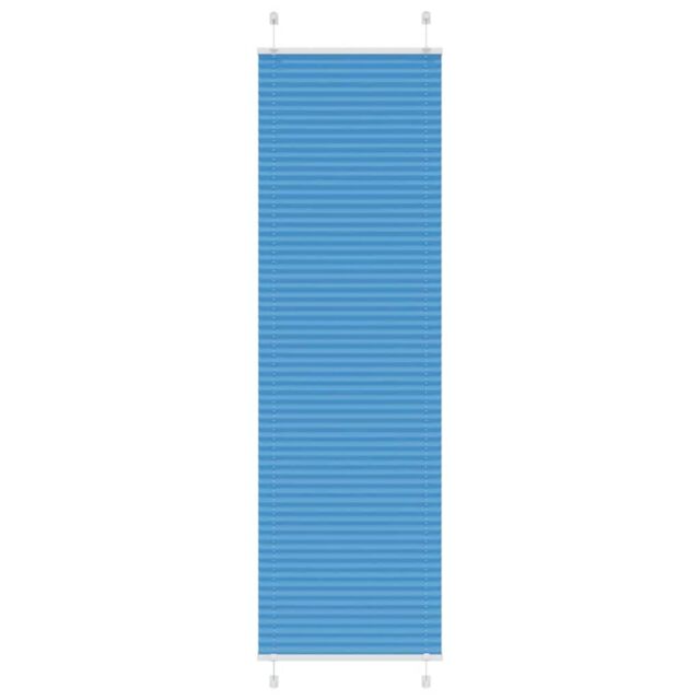 Berkfield Home Pleated Blind Blue 55x200 cm Fabric Width 54.4 cm Polyester - image 1