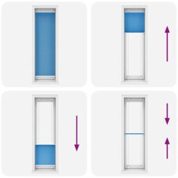 Berkfield Home Pleated Blind Blue 55x200 cm Fabric Width 54.4 cm Polyester - thumbnail 5