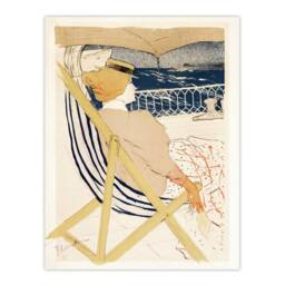 "Artery8 Ocean Cruise Passenger Vintage Wall Art Print Toulouse Lautrec in Beige - Size: W24"" x H32""" - thumbnail 1